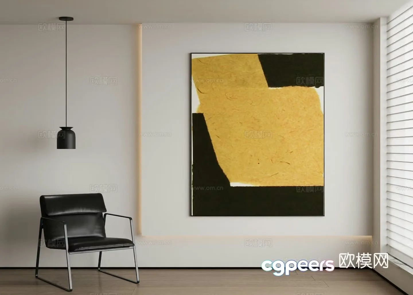 Modern decorative painting 3d model