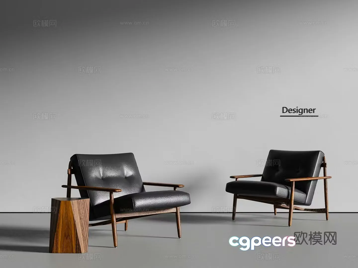 Medium style leisure chair sofa chair 3d model
