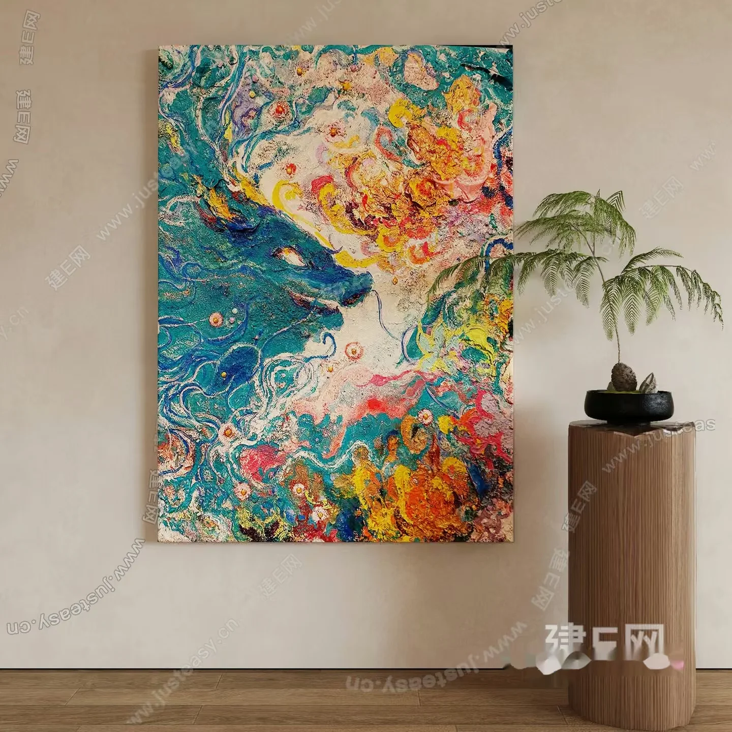 Abstract Art Piece 3D Model – 3524 – VRAY Render