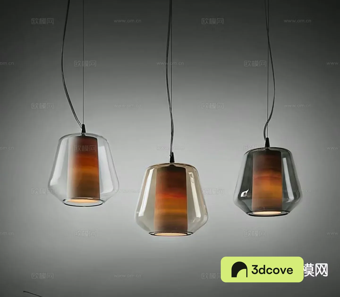 Glass small chandelier