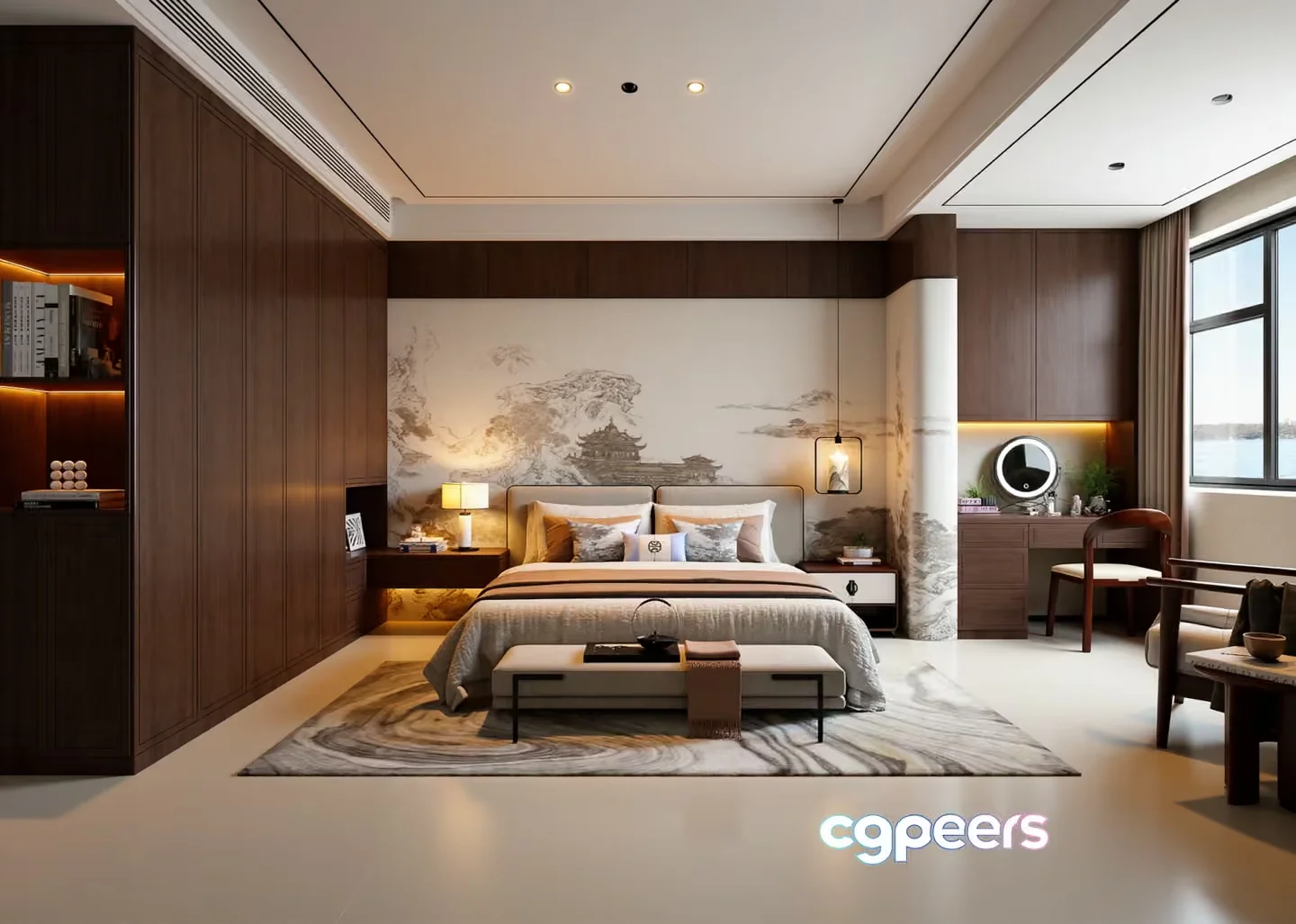 Cozy Modern Bedroom 3D Model – 16090 – VRAY Render