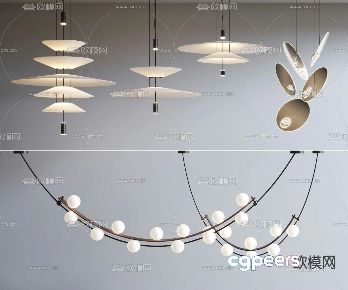 Spherical chandelier 3d model