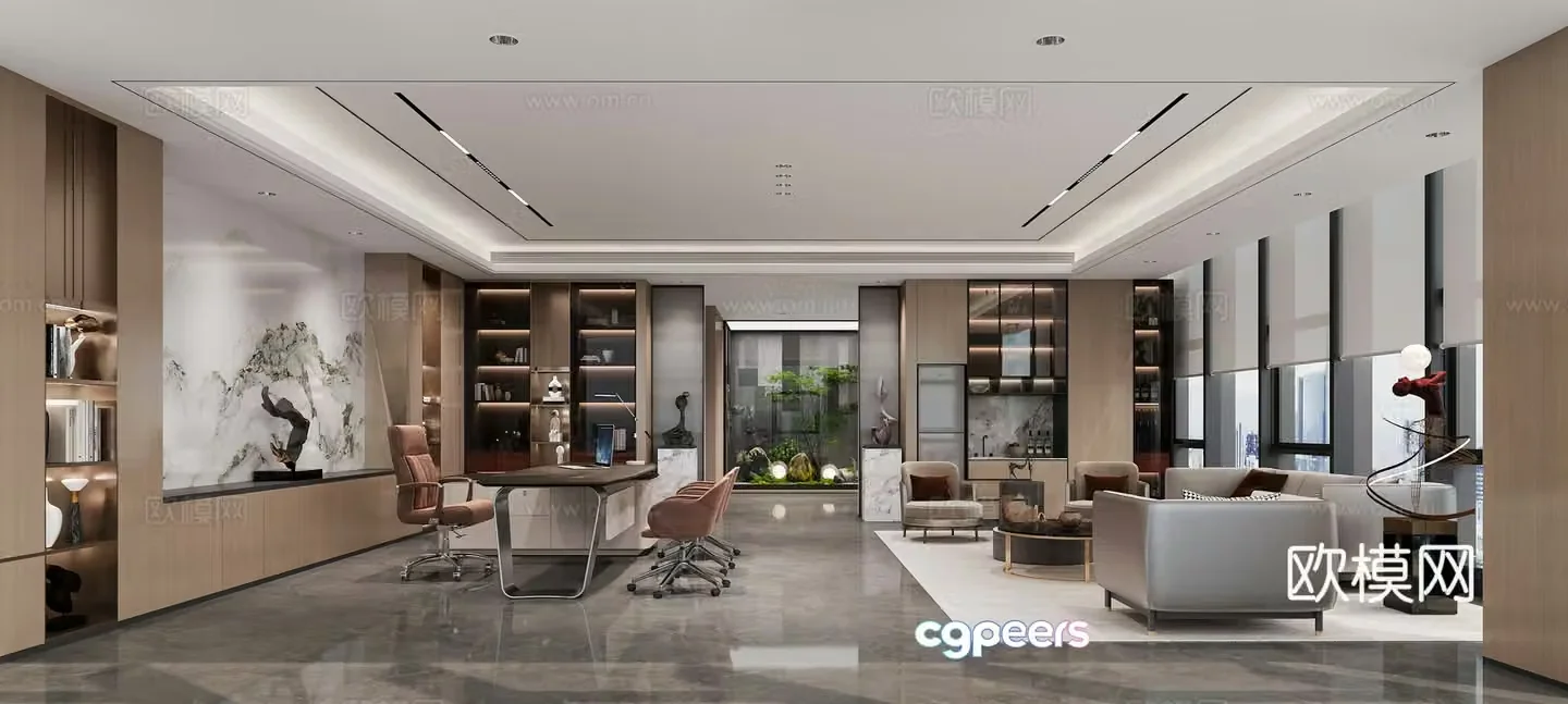 Modern Chairman’s Office 3D Model