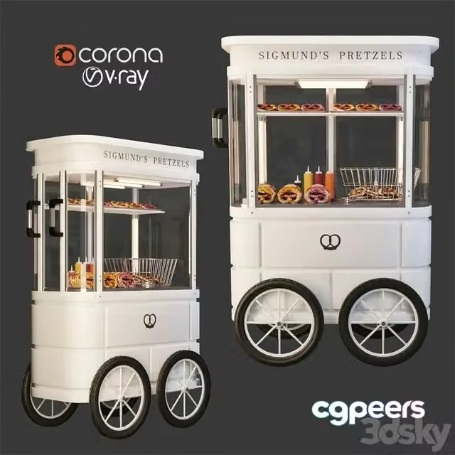 3ds Max Free – LITTLE PRETZEL CART