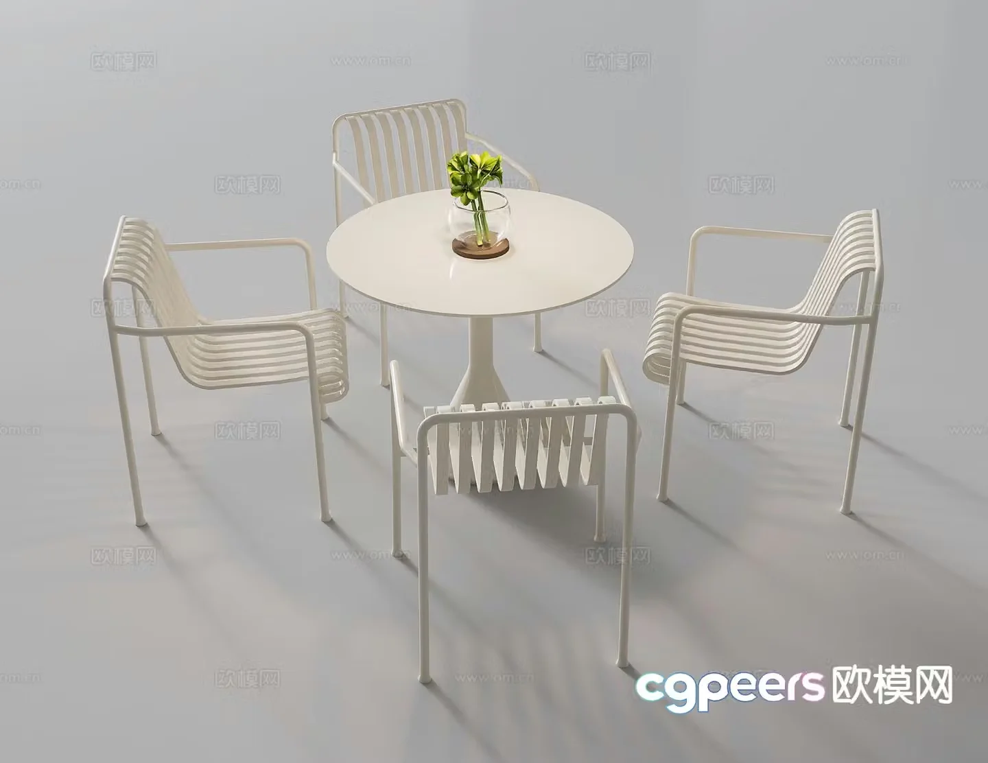 Modern leisure tables and chairs Negotiation tables and chairs 3d model