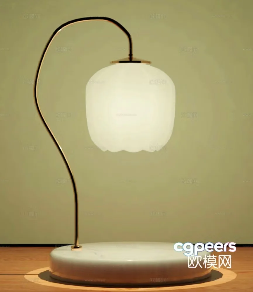 Light luxury and simple desk lamp 3D model