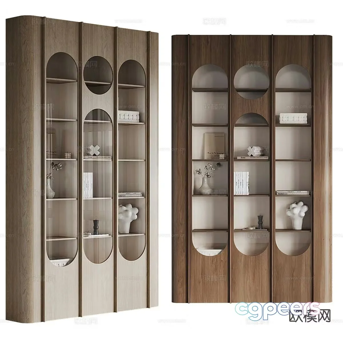 Italian decorative cabinet glass cabinet 3d model