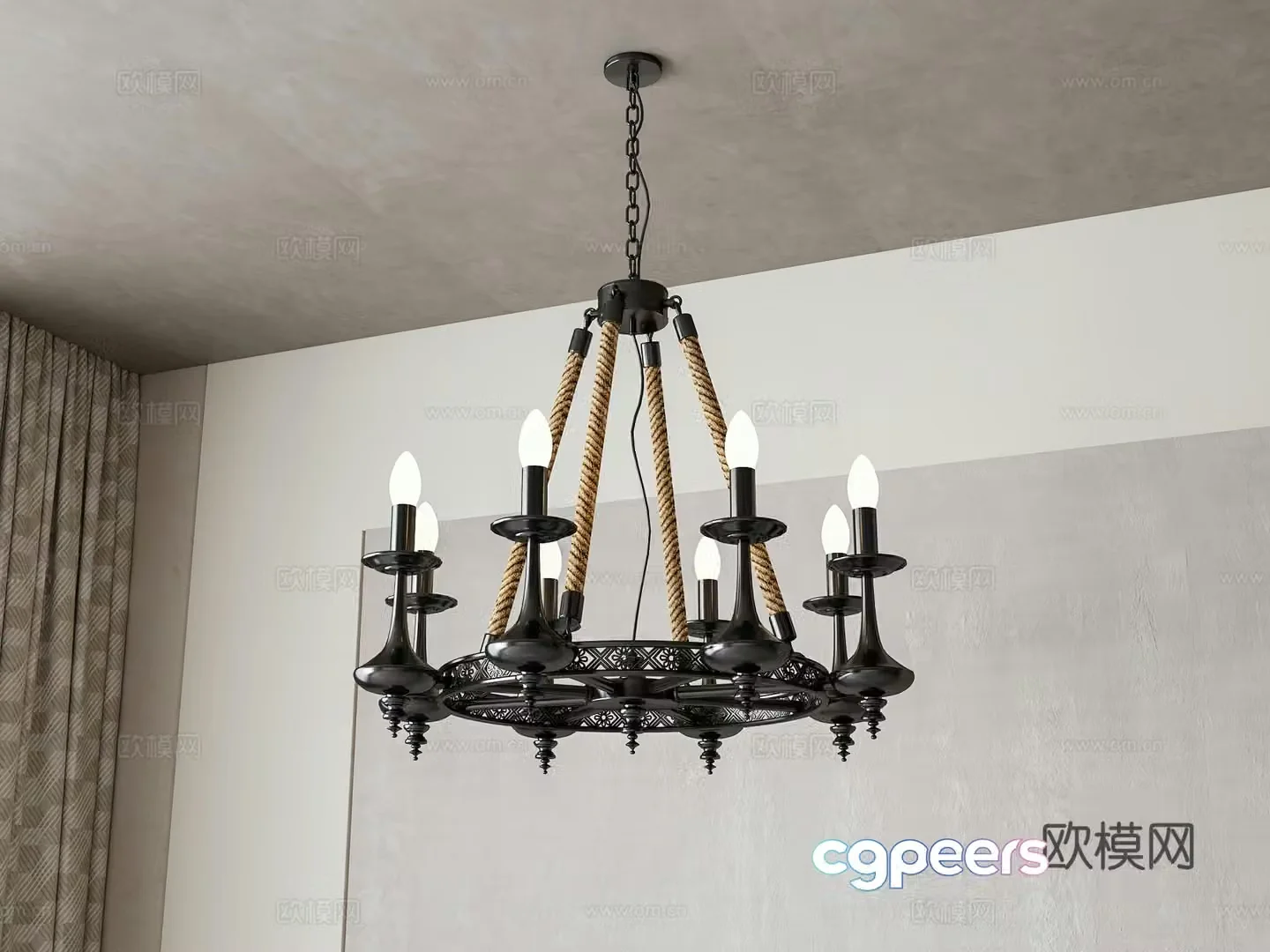 American chandelier 3d model