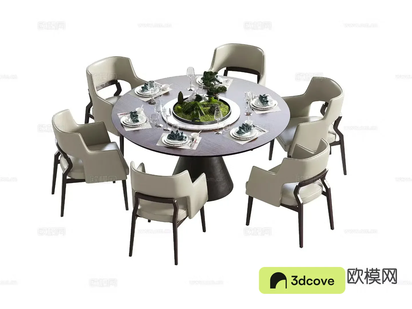New Chinese style dining table and chairs round table