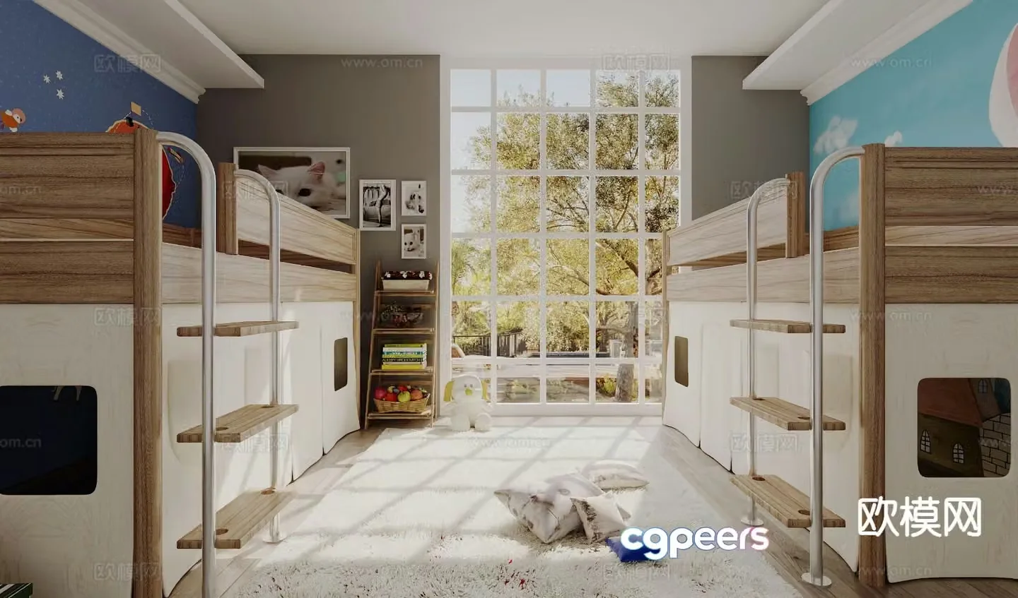 Modern children’s room children’s room 3d model