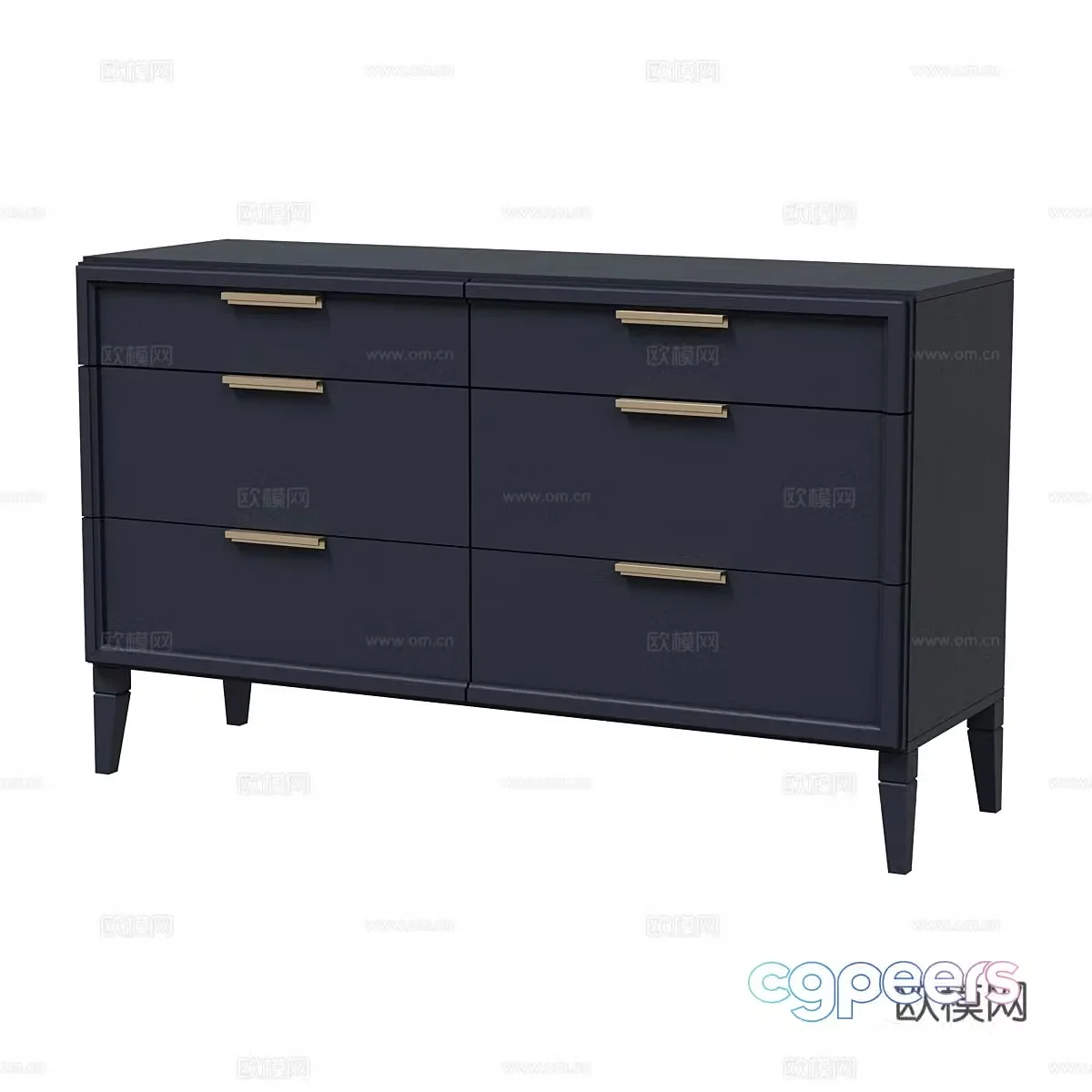Modern chest of drawers side cabinet 3d model