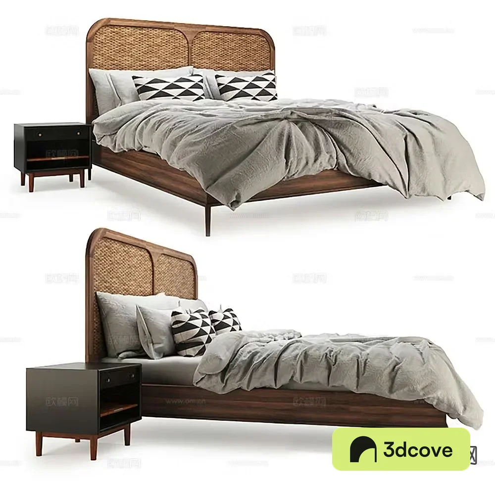 Wabi-sabi double bed