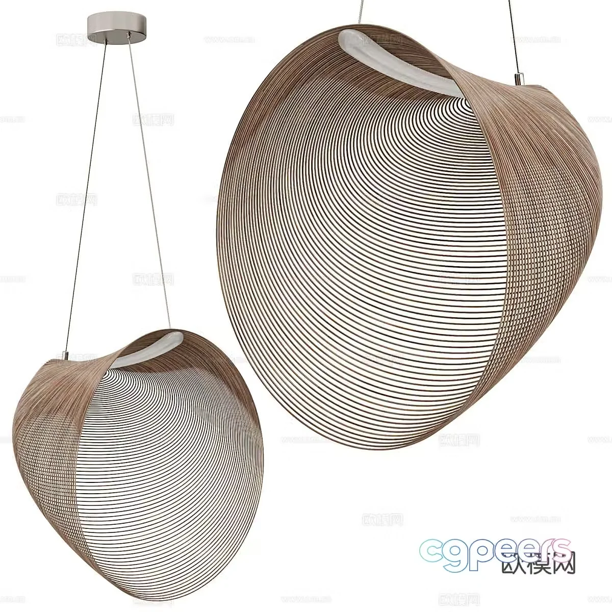 Wabi-sabi chandelier art chandelier 3d model