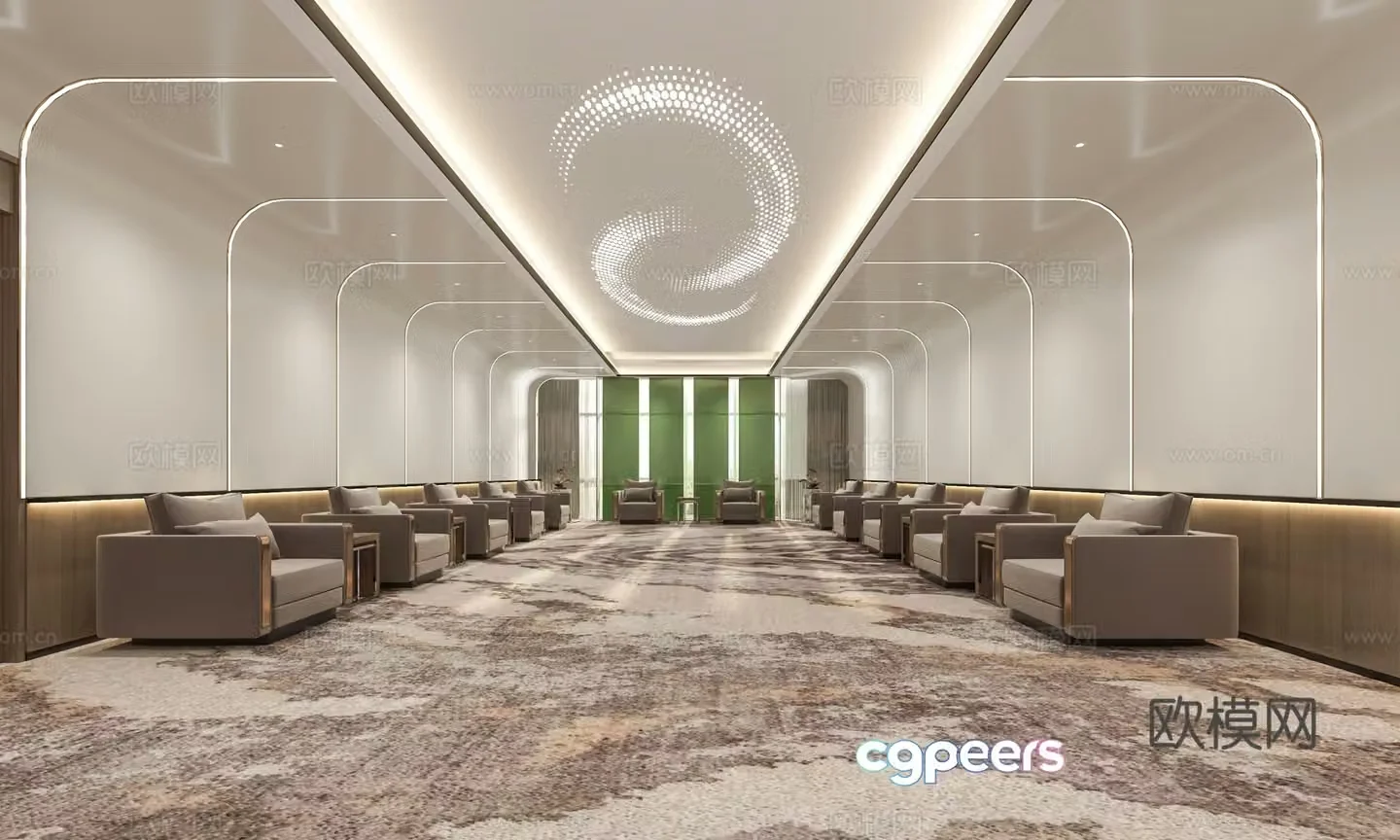 Modern VIP room reception room reception room 3d model