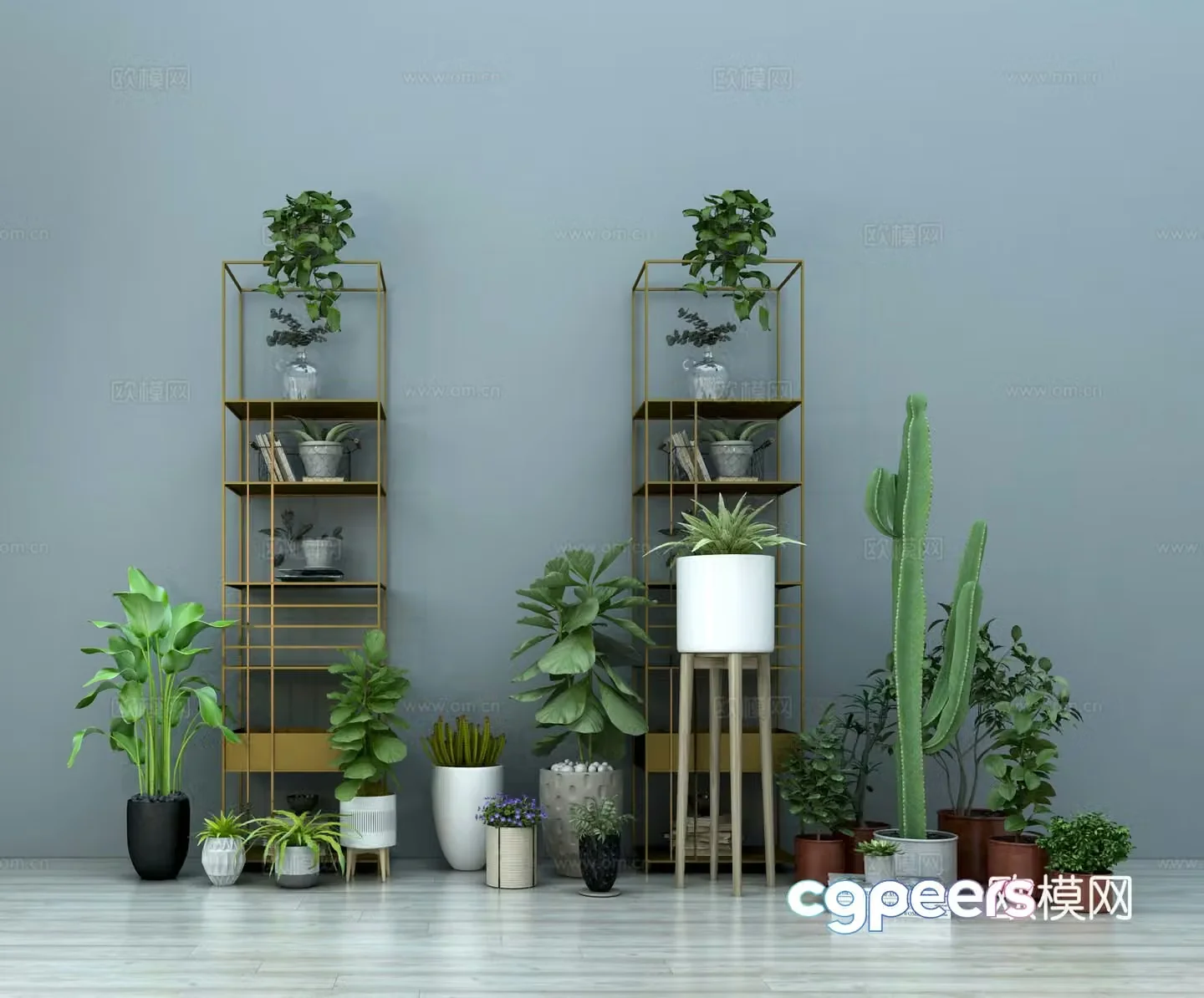 Modern decorative flower stand flower stand bonsai 3d model