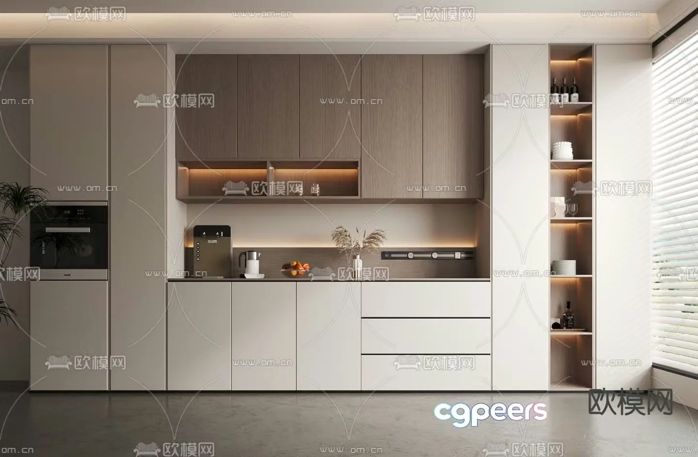 Modern wine cabinet 3d model