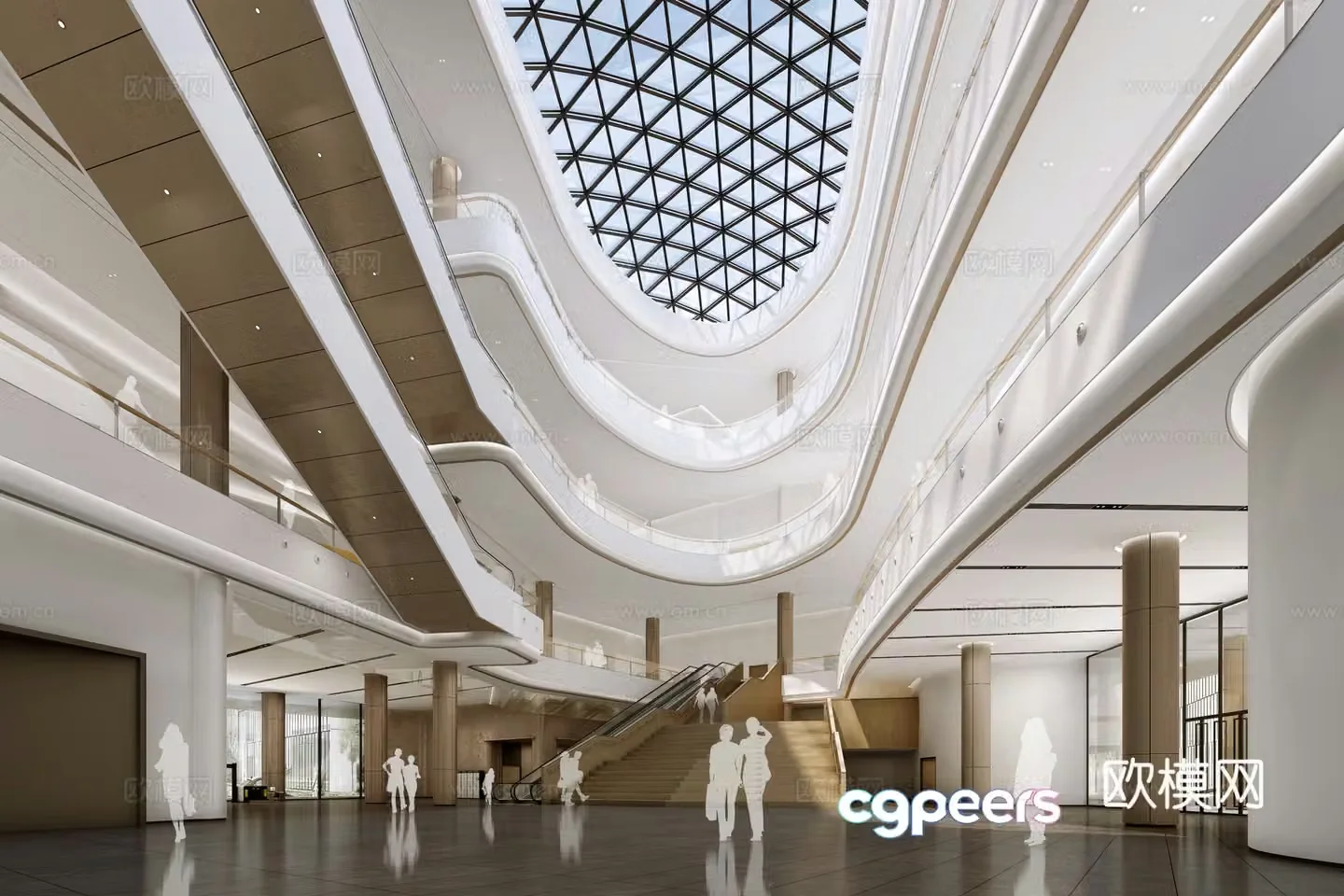 Service Hall Popular Science Education Atrium 3D Model