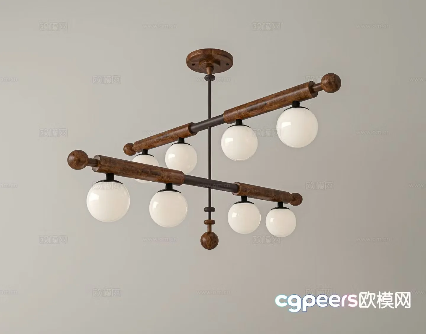 Medieval style chandelier restaurant chandelier 3d model