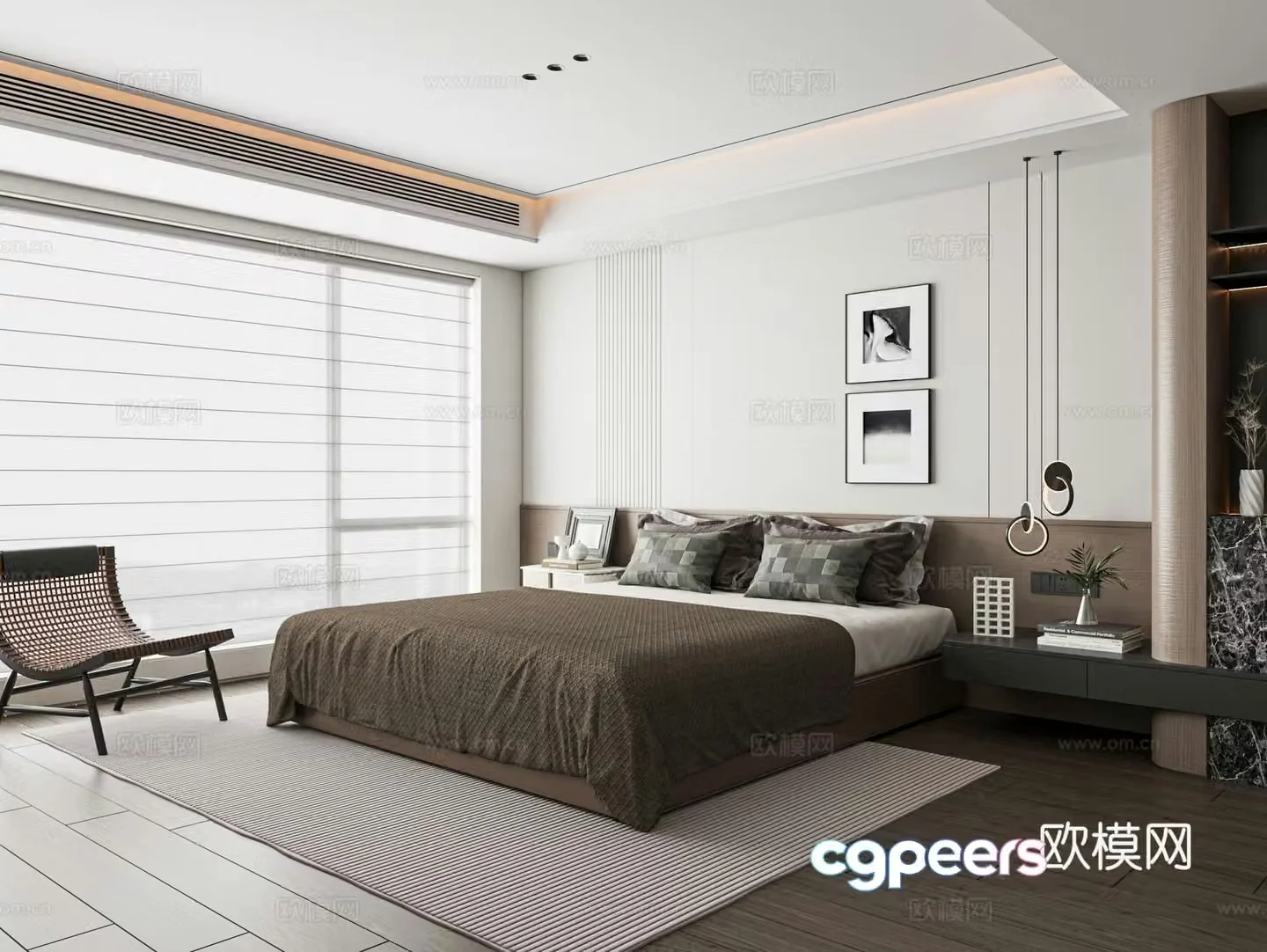 Modern bedroom 3d model