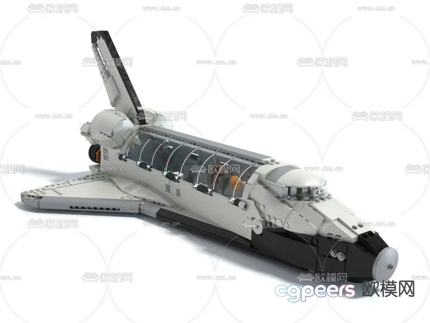 toys building blocks decoration ornaments spaceship 3d model