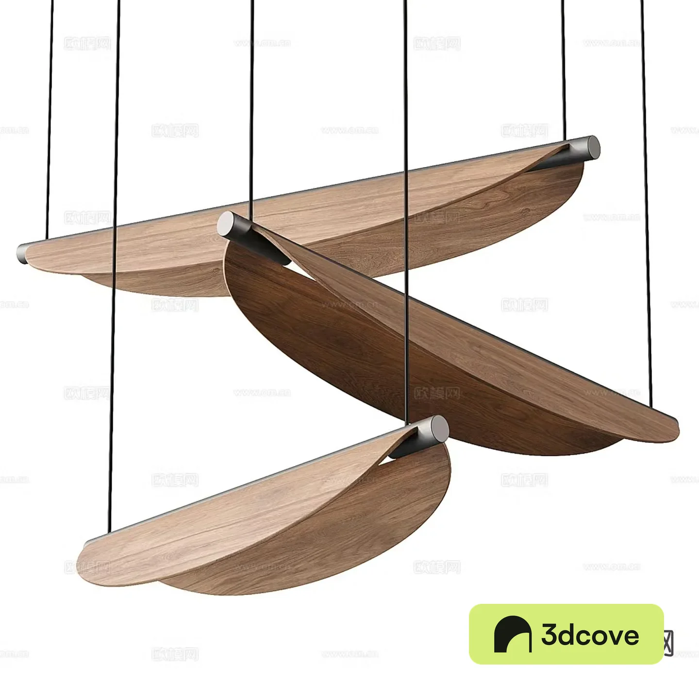 Medieval style chandelier wood chip chandelier