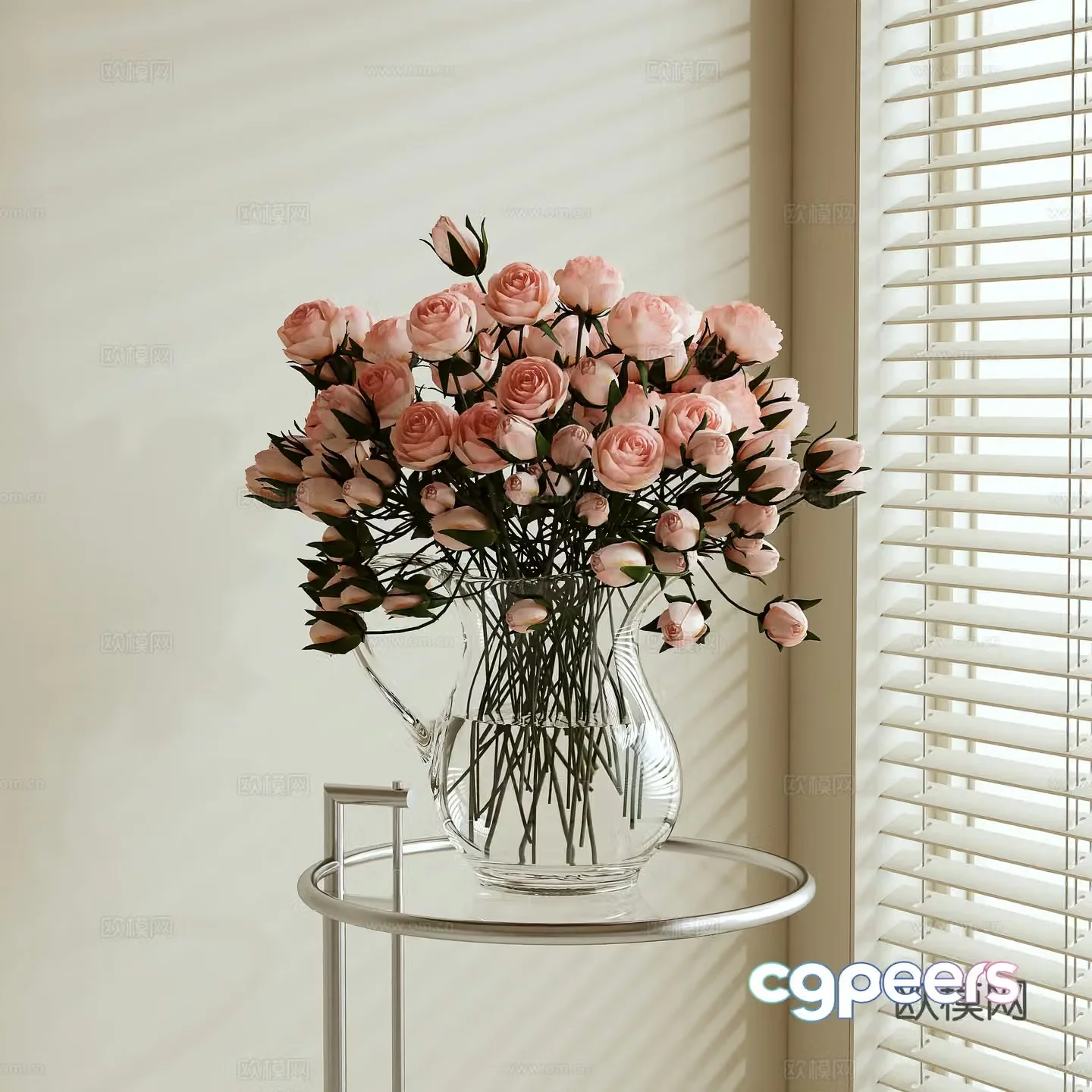Modern flower arrangement 3d model