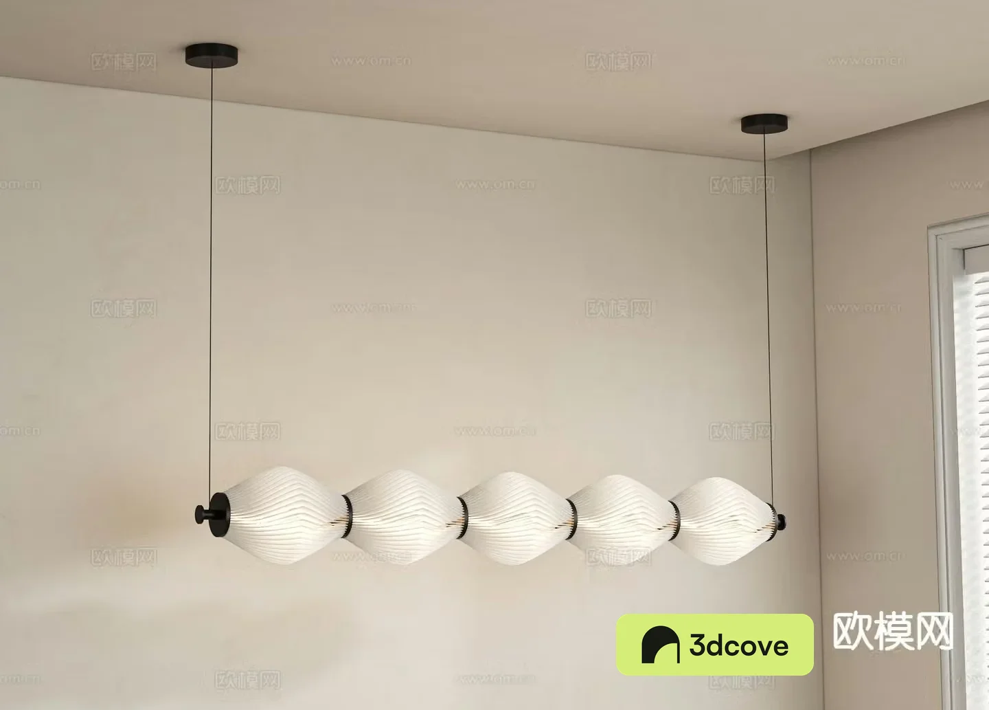 Wabi Sabi long chandelier art chandelier