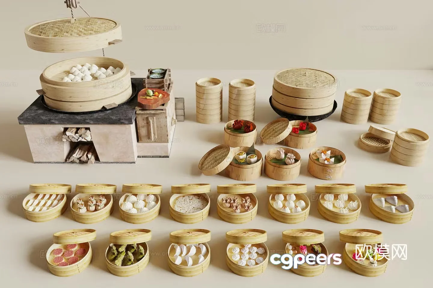 Chinese food 3D model