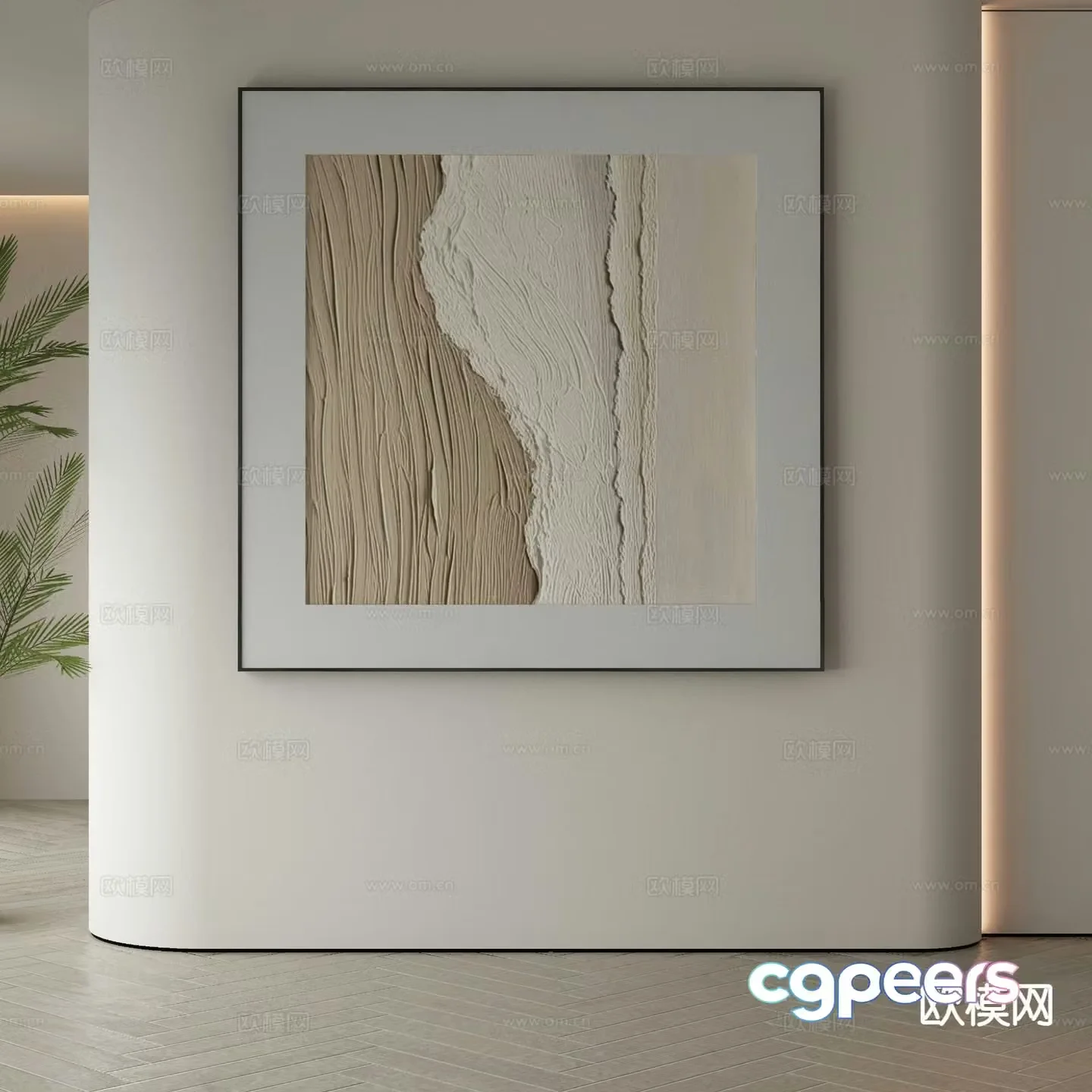 Modern decorative painting abstract painting texture painting 3d model