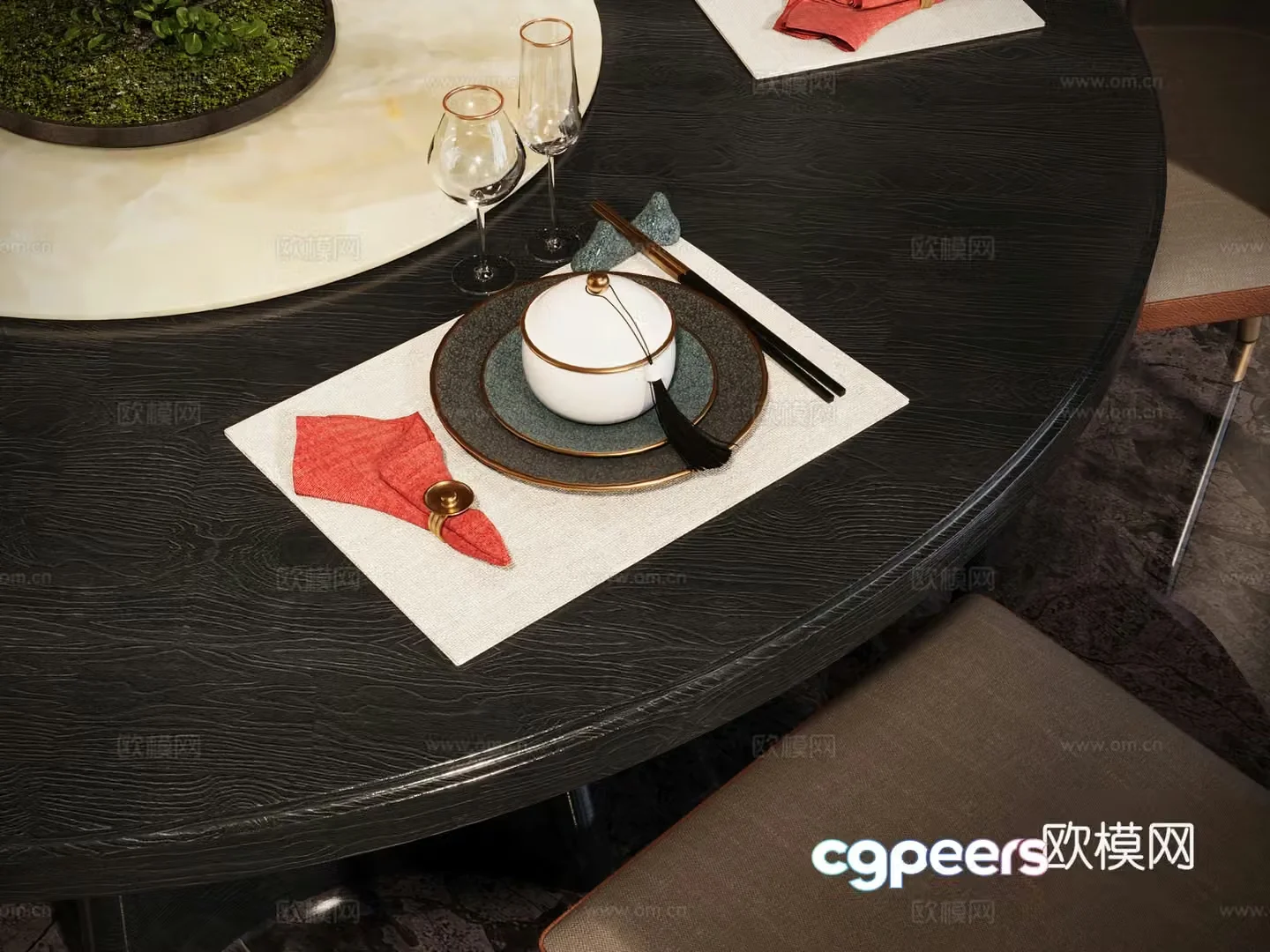 Tableware New Chinese tableware 3D model