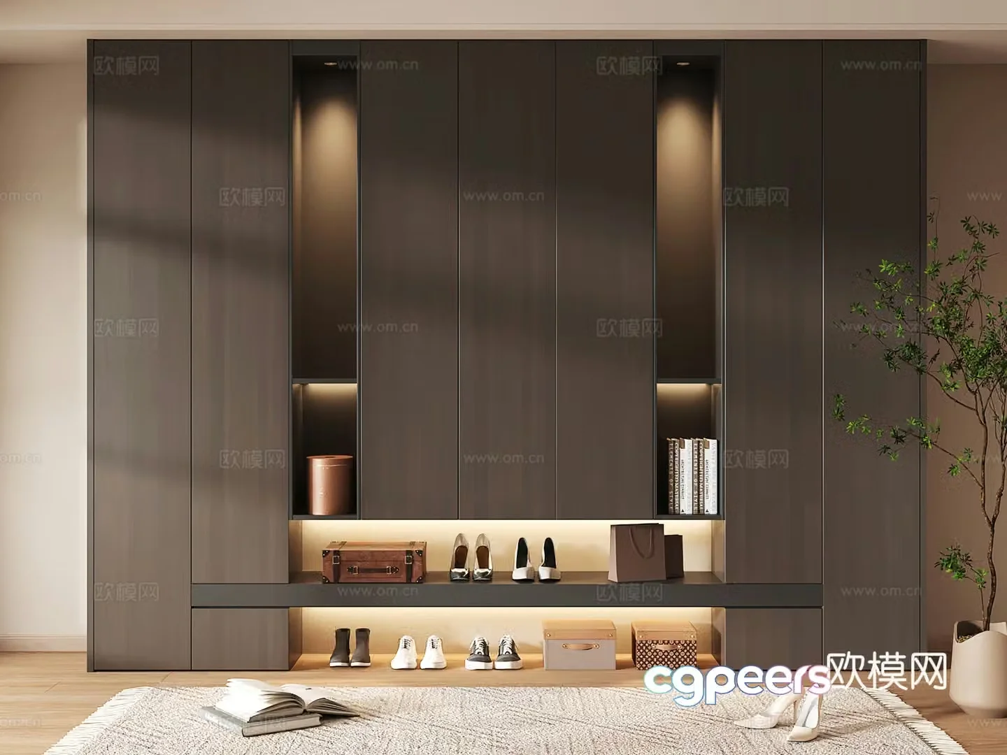 Shoe cabinet design shoe cabinet partition shoe cabinet porch shoe cabinet shoe cabinet rendering 3D model