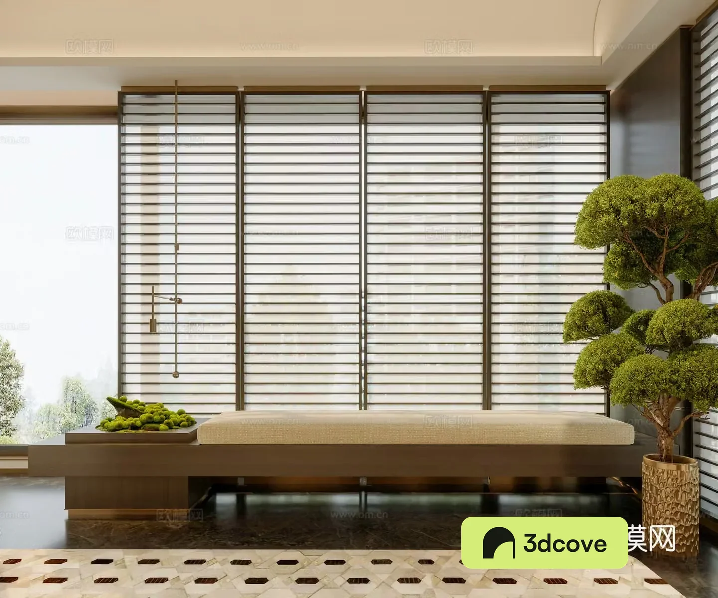 Modern interior landscape seat