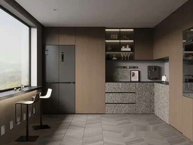 Modern Kitchen Space 3D Model – 14644 – VRAY Render