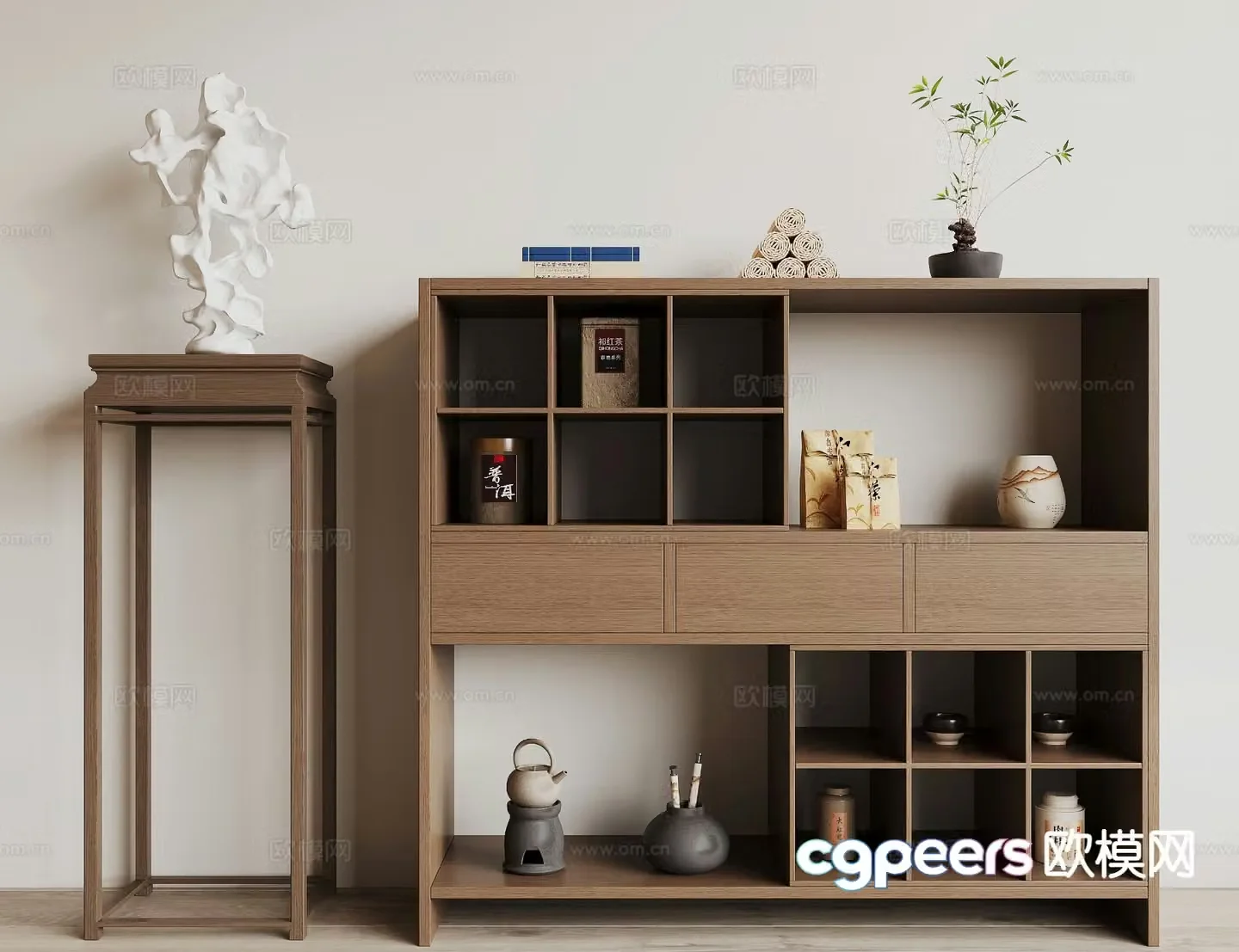New Chinese tea cabinet 3D model