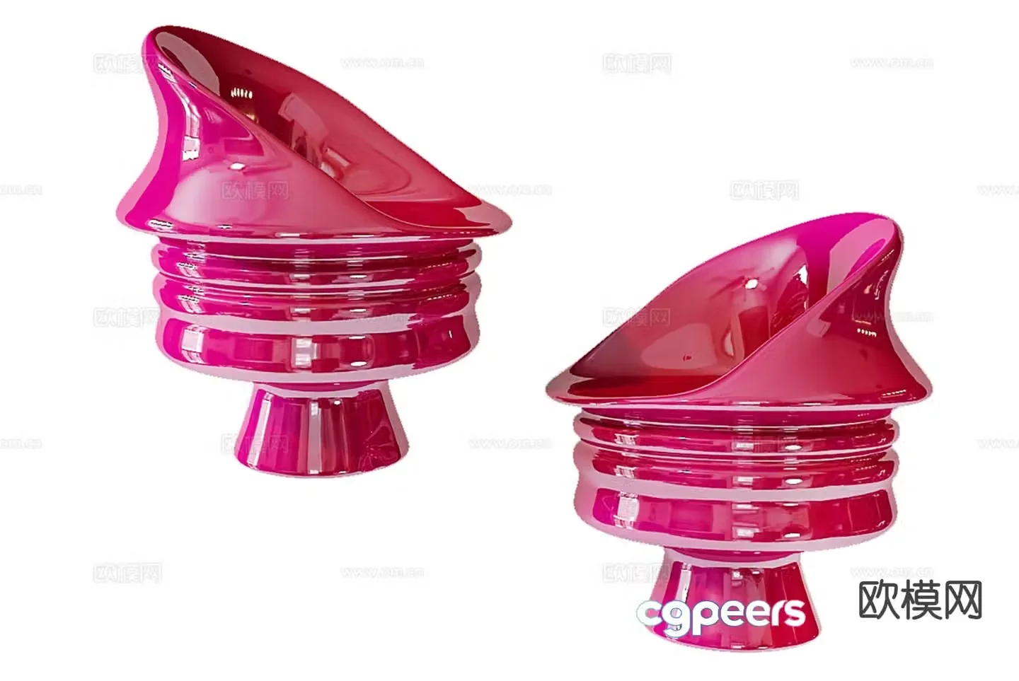 Light luxury chair leisure chair 3d model