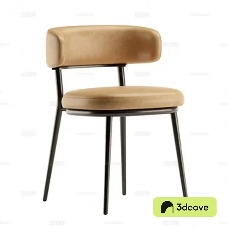 Modern dining chair single chair single chair 3d model