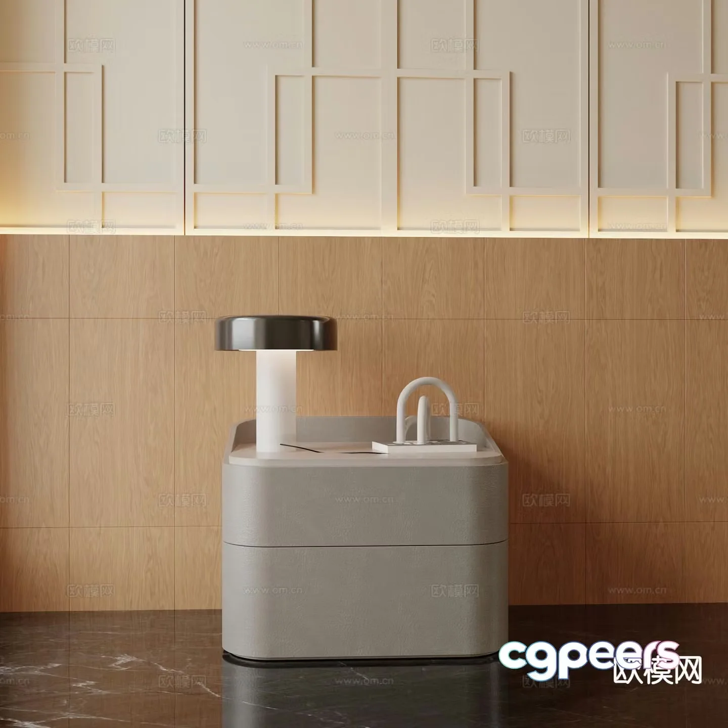 Modern bedside table 3d model