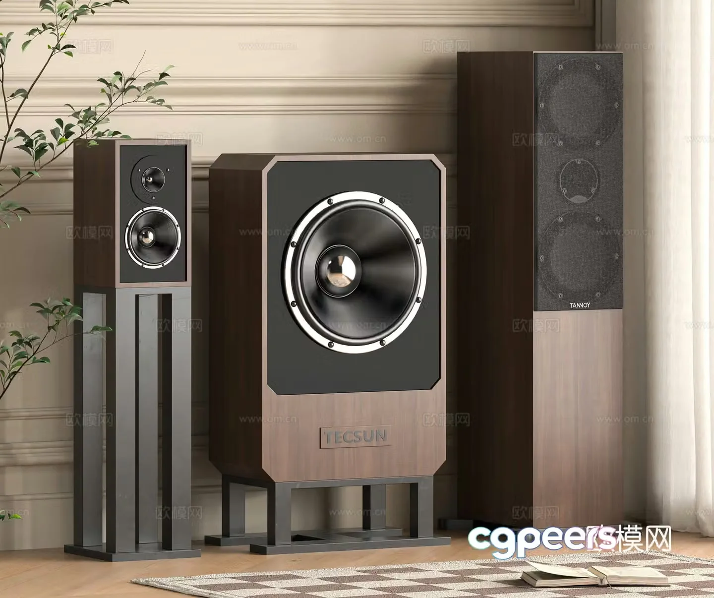 Modern audio 3d model