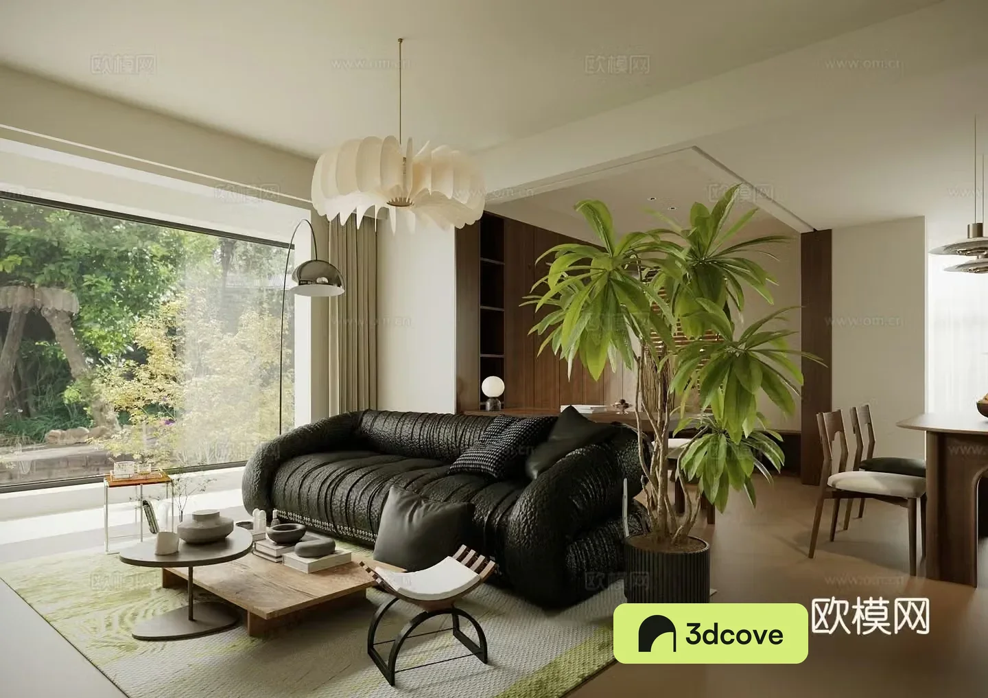 Medium-old home living room small living room Wasabi living room 3D model