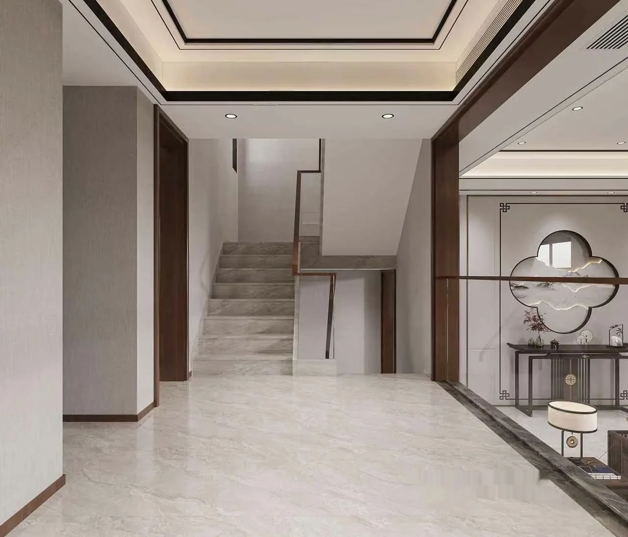 Modern Marble Hallway 3D Model – 15307 – CORONA Render