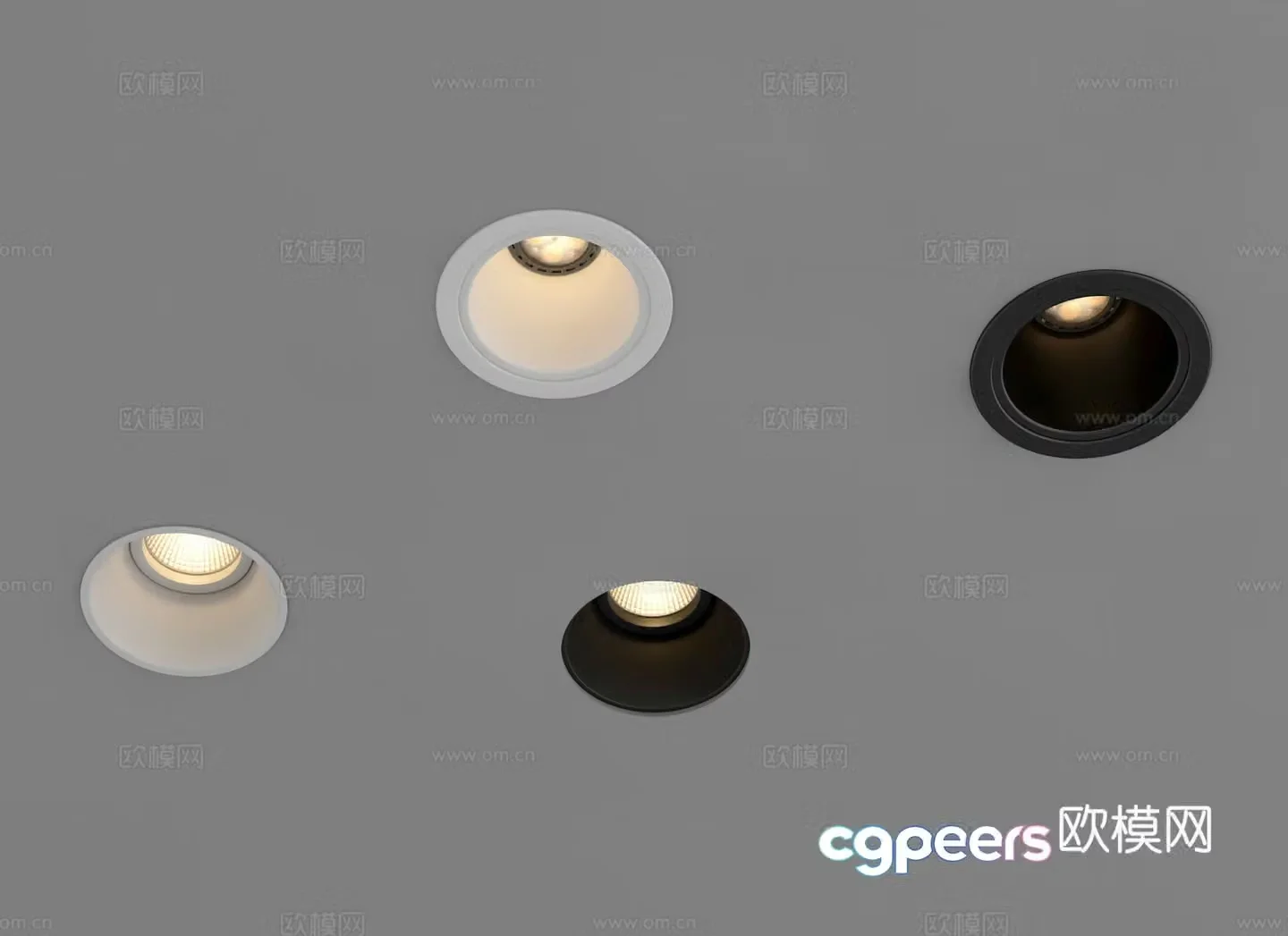 Surface mounted downlight spotlight magnetic light 3D model