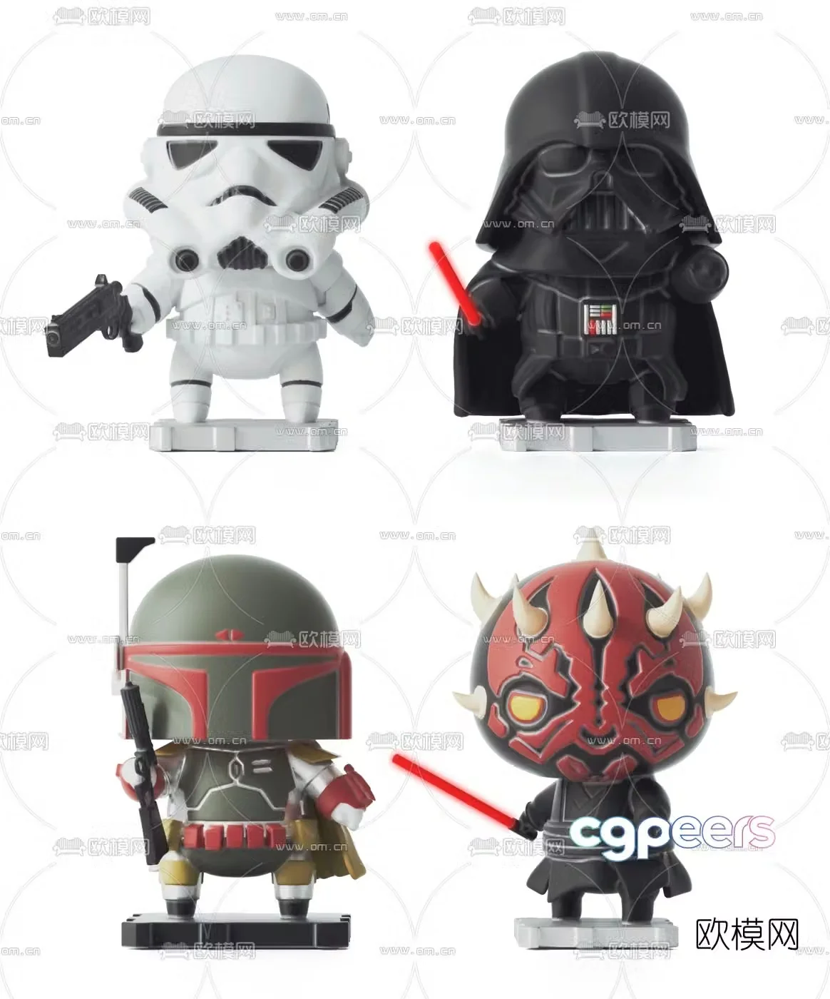 Modern Star Wars figurine toy 3d model