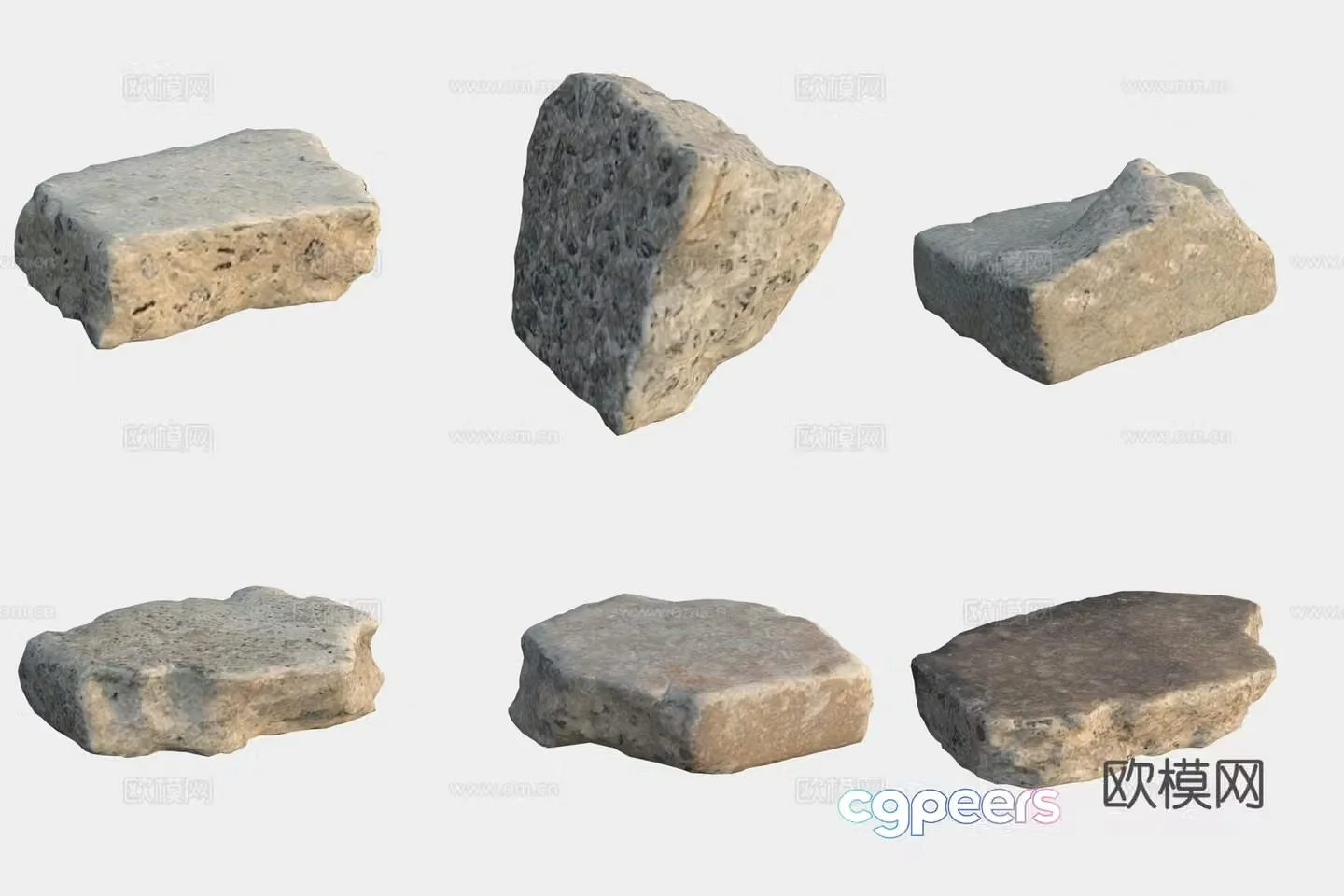Building materials big stone headline stone 3d model