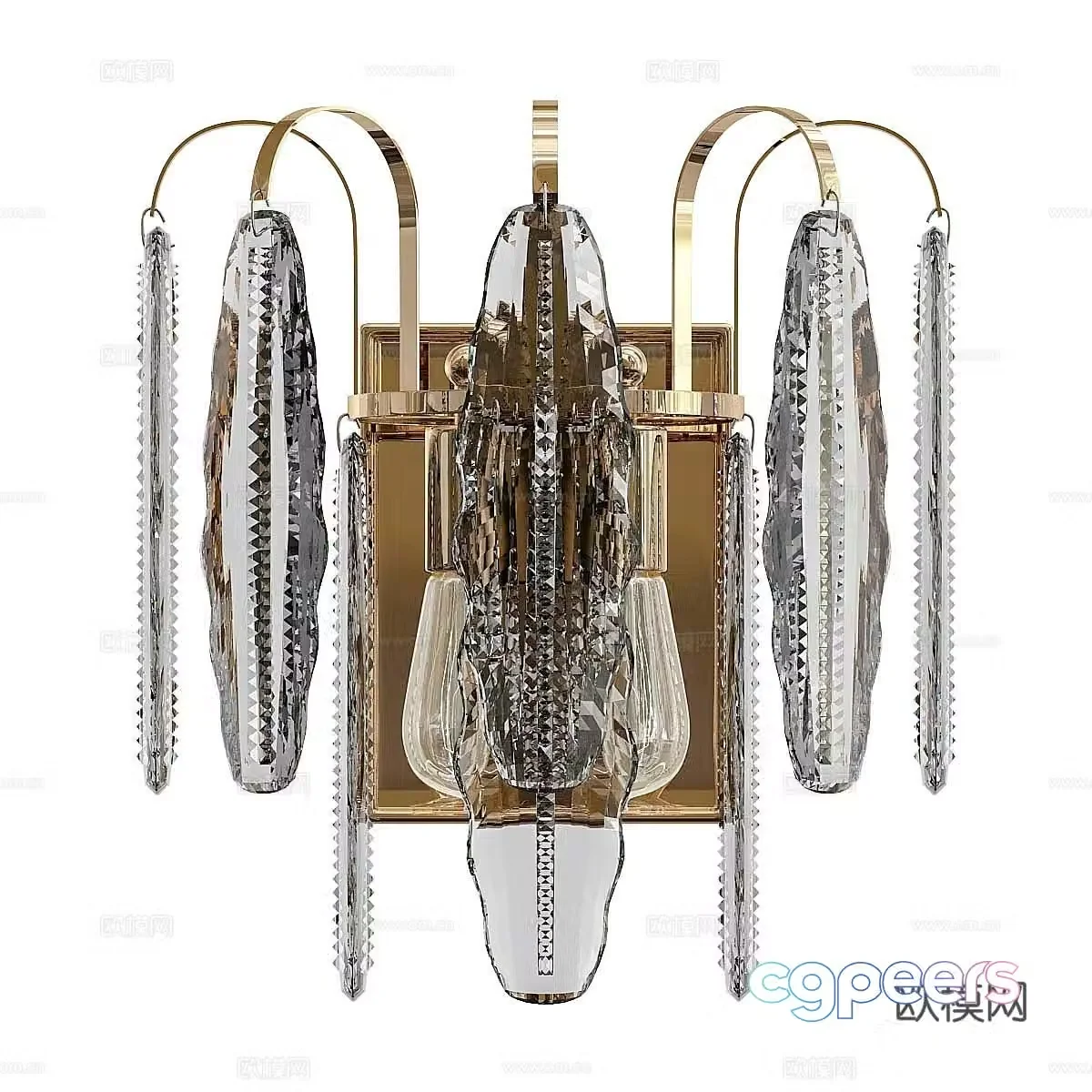 Light luxury wall lamp Crystal wall lamp Glass wall lamp Art wall lamp Hotel wall lamp Outdoor wall lamp 3D model