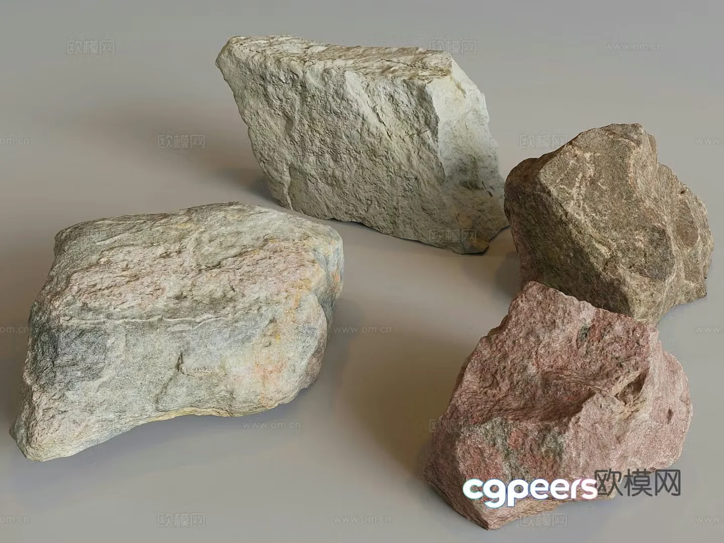 Garden stone landscape stone rock rock rock landscaping landscape sketch 3d model