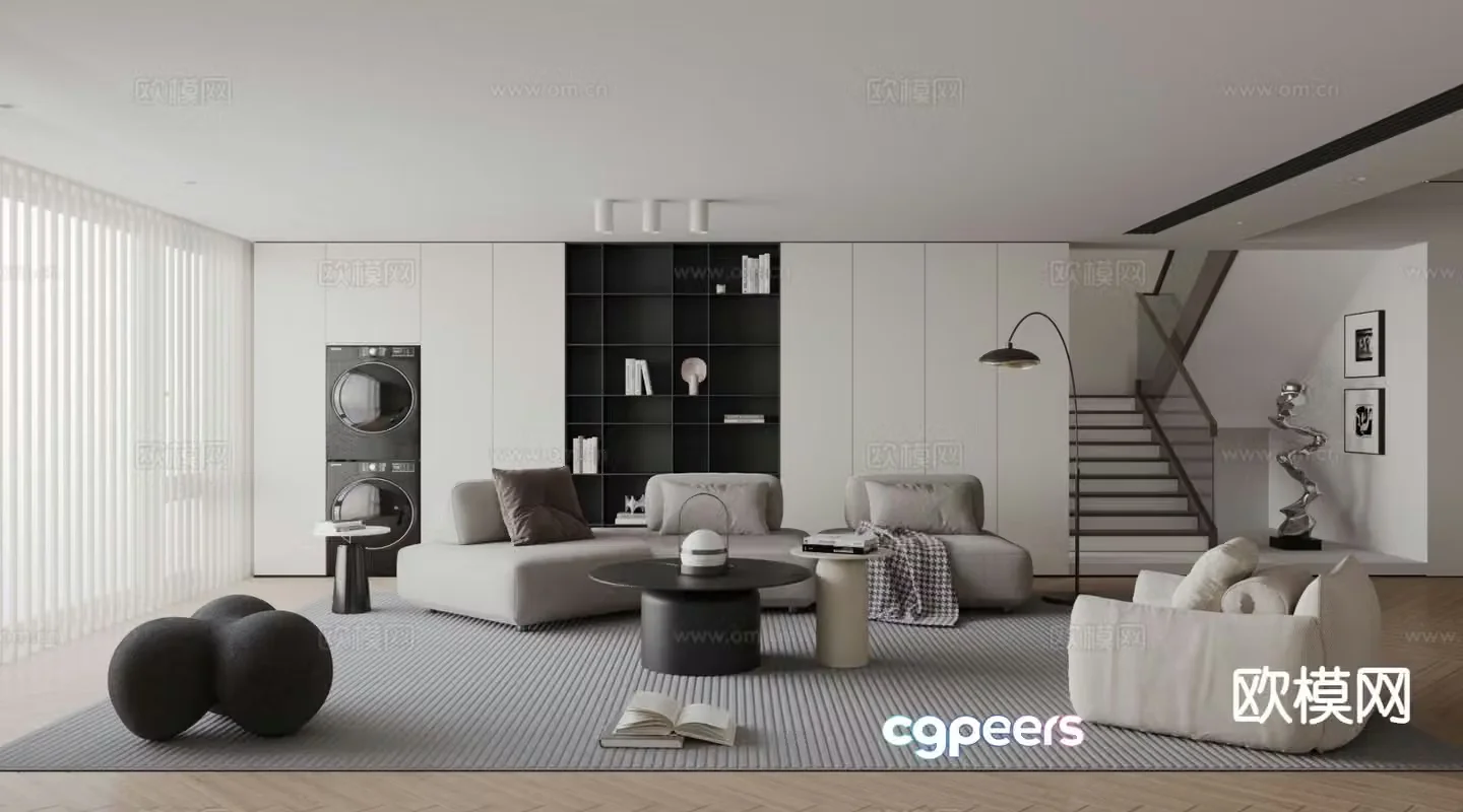 Modern living room 3d model