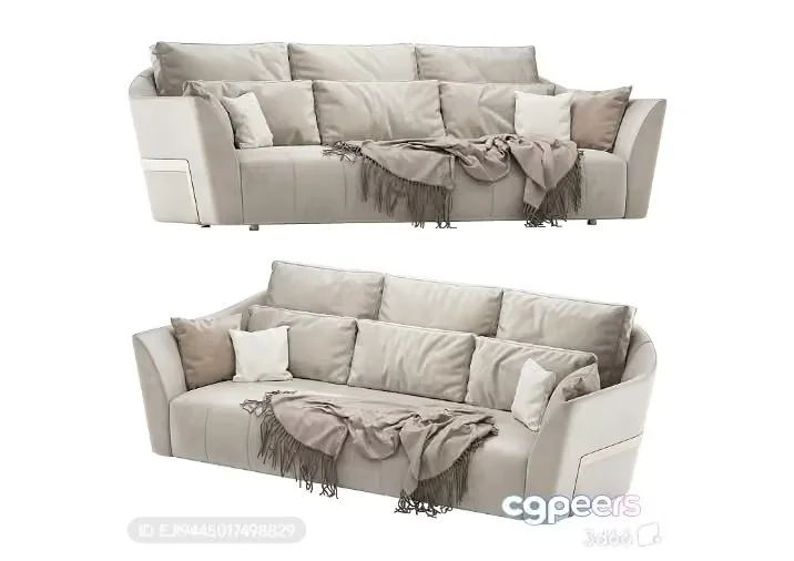 A Beige Couch 3D Model – 13862 – VRAY Render