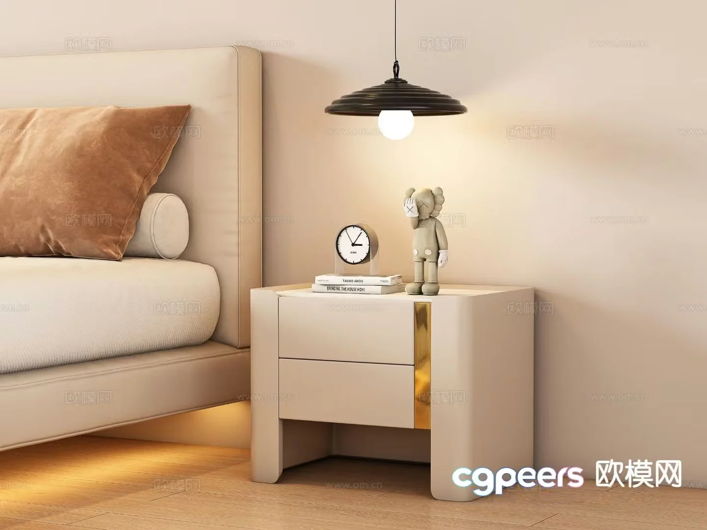 Modern bedside table 3d model