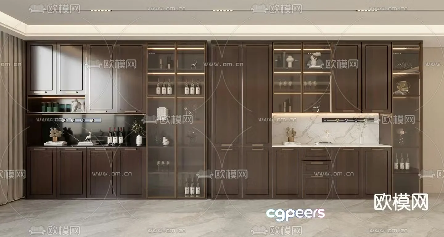 New Chinese wine cabinet 3D model