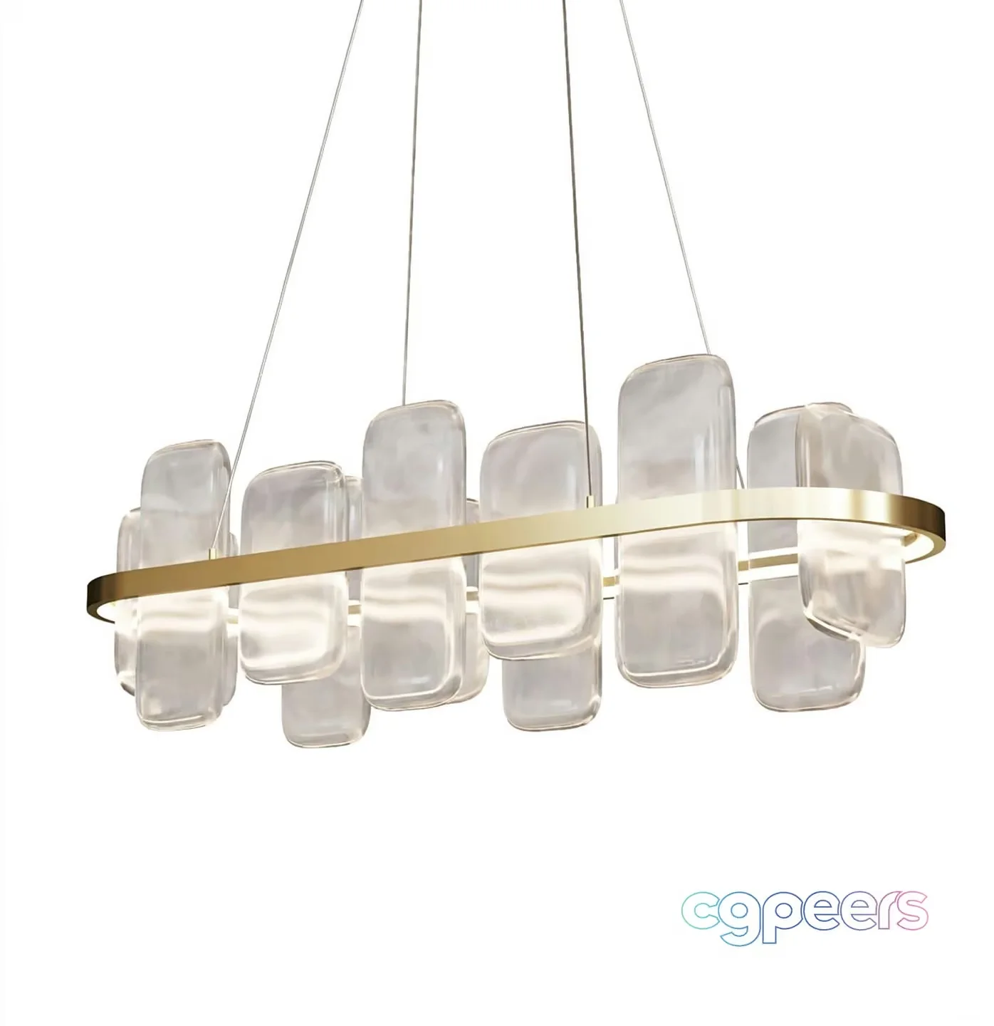 Gold Light Fixture 3D Model – 22921 – VRAY Render